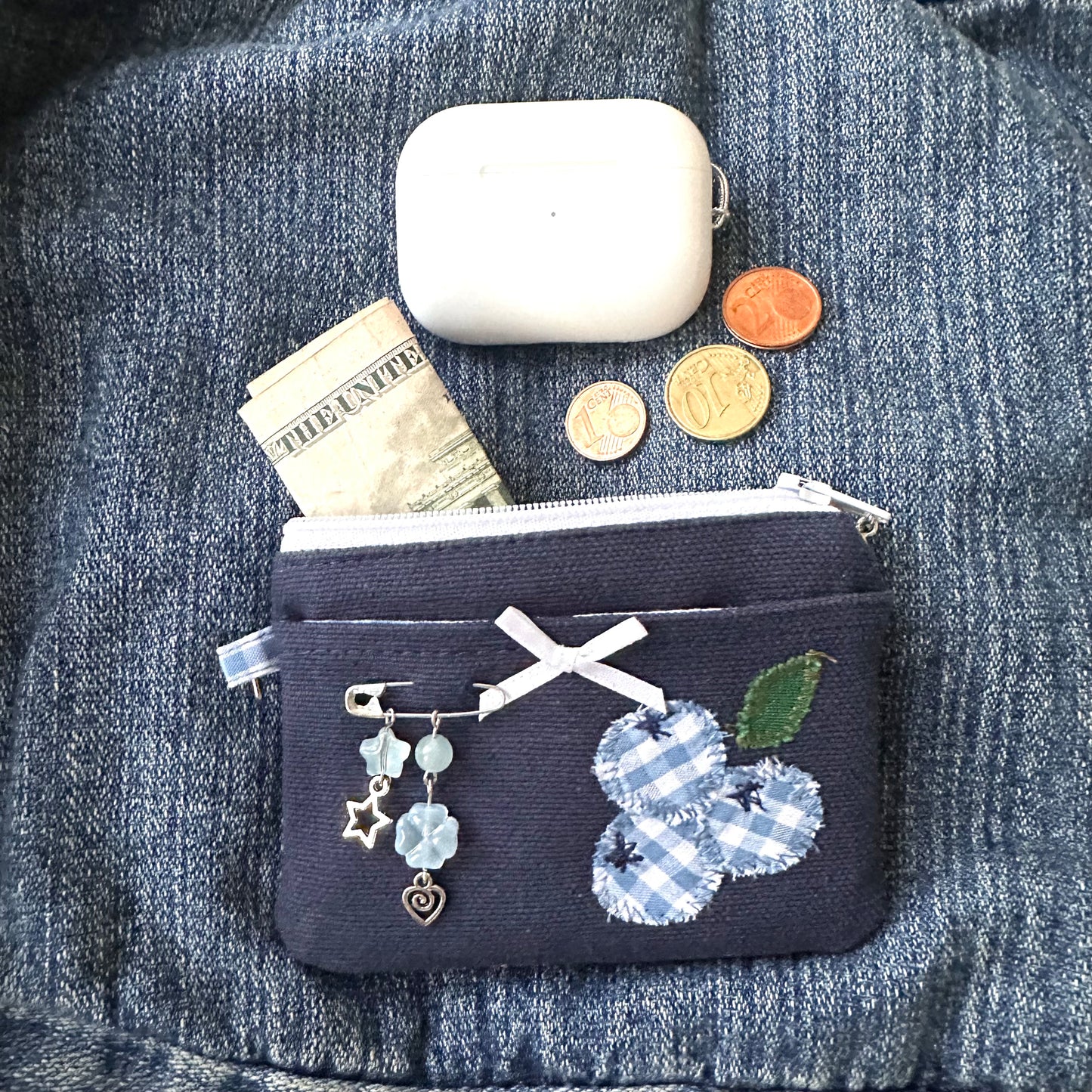 Blueberry keychain wallet