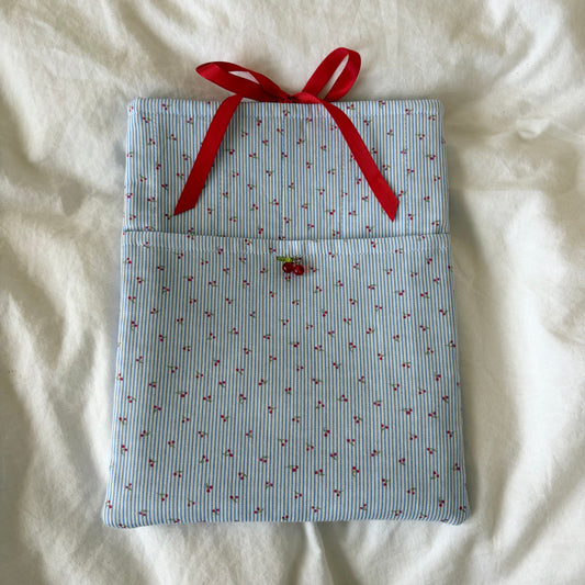 Cherry Stripes Book Sleeve