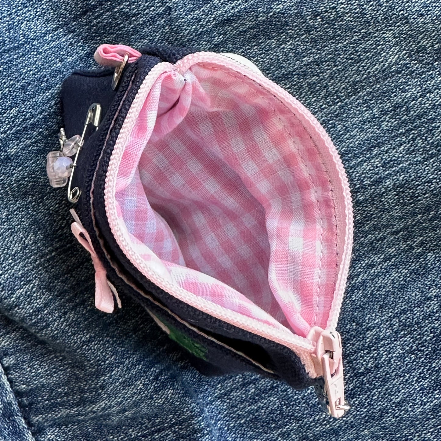 Strawberry keychain wallet