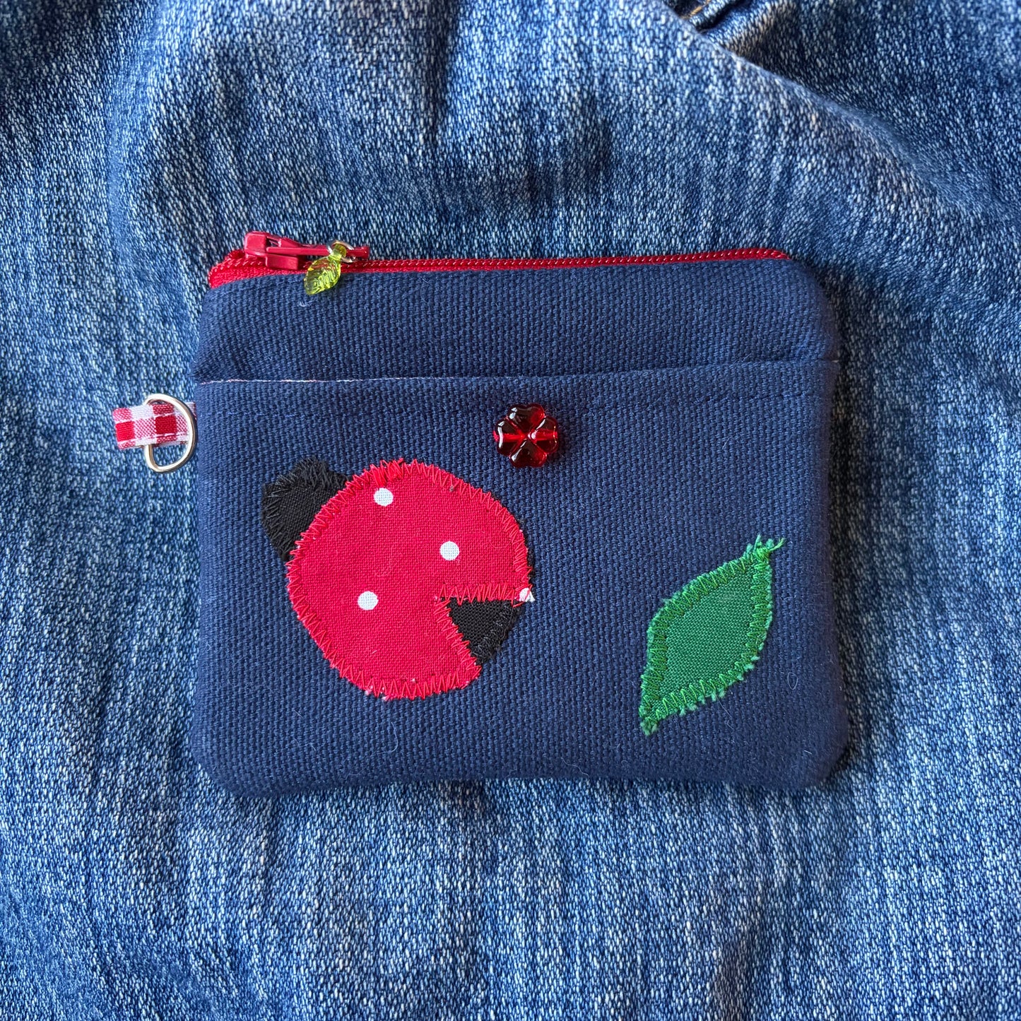 Ladybug keychain wallet