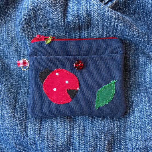Ladybug keychain wallet